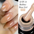 LILYCUTE 7ml Glitter Rose Gold Rubber Base Gel Nail Polish Nude Semi Permanent Soak Off UV LED Varnish DIY Nail Art Manicure