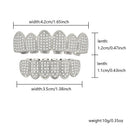 HipHop CZ Teeth Set For Unisex Top Bottom Mouth Gold Silver Color Teeth Tooth Cap Removable Dental Fashion Jewelry