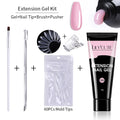 LILYCUTE 5Pcs/Set 15ml Quick Extension Nail Gel Kit Clear Acrylic Gel Semi Permanent Soak Off UV Varnish Nail Art Manicure Set
