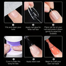 120 Pieces of Transparent Coffin/Almond/Fine High Heels/椭圆形/Square/Other Shape Style Boxed Nails, 12 Sizes Full Coverage Acrylic Pressure-Stick Nails, Suitable for Home DIY Manicure, Art and Manicure Salon Use or Gifts