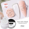 LILYCUTE 8ml Clear Non Stick Hand Solid Extension Nail Gel Polish Carving Flower Construction Nail Art Gel Acrylic Hard Varnish