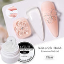 LILYCUTE 8ml Clear Non Stick Hand Solid Extension Nail Gel Polish Carving Flower Construction Nail Art Gel Acrylic Hard Varnish