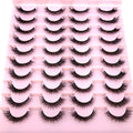 2023 New 20 pairs natural long 3D mink false eyelashes fake lashes makeup kit Mink Lashes extension eye lashes short eyelashes