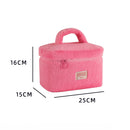 Soft Plush Large Capcity Makeup Bags for Women Daily Cosmetics Organzier Simple Style Tote Travel Toiletry Bag Sac A Main