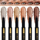 [Eyeshadow] Multifunctional Shimmer Eyeshadow Pen Set - 6 Colors,Long-Lasting High Satin & Matte Neutral Brown Eyeshadow Pencils