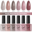 LILYCUTE 7ML Nail Gel Dusty Rose Series Nail Gel Polish Semi Permanent Soak Off LED UV Gel Nail Art Design Manicure Varnish