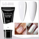 LILYCUTE 1Pc Quick Extension Gel Nail Nude Pink Glitter Building Acrylic Semi Permanent Soak Off UV LED Polish Nail Art Varnish