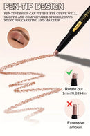 [Eyeshadow] Multifunctional Shimmer Eyeshadow Pen Set - 6 Colors,Long-Lasting High Satin & Matte Neutral Brown Eyeshadow Pencils