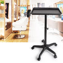 Salon Rolling Salon Tray Aluminum Trolley Cart Adjustable Height Mobile Beauty Salon Spa Storage Tray Tattoo Hairstylist Cart