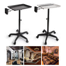 Salon Rolling Salon Tray Aluminum Trolley Cart Adjustable Height Mobile Beauty Salon Spa Storage Tray Tattoo Hairstylist Cart