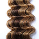 Highlight Loose Deep Wave Human Hair Bundles 30 inch P4/27 Ombre Brown Hair Highlight Honey Blonde Human Hair Bundles 1 3 4 pcs