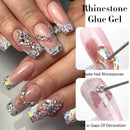LILYCUTE 10ML Rhinestones Glue Line Gel Nail Polish Multifunction NO Wipe Super Strong Adhesive Nail Gem Glue For Nail Art