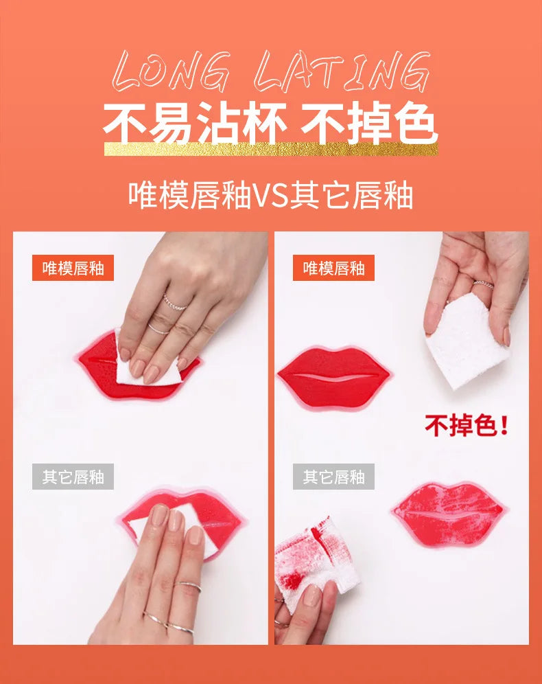 Bright Orange Color Lip Glaze Carrot Matte Velvet Liquid Lip Gloss Easy to Apply Lasting Lipstick Korea Lips Makeup Cosmetics