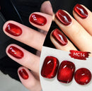 LILYCUTE 7ml Red Cat Magnetic Gel Nail Polish Glitter Full Coverage Varnish Semi Permanent UV/LED Soak Off Nails Art