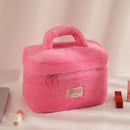Soft Plush Large Capcity Makeup Bags for Women Daily Cosmetics Organzier Simple Style Tote Travel Toiletry Bag Sac A Main