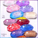 LILYCUTE 7ML Auroras Thermal Gel Nail Polish Brown Glitter Temperature Color Changing Semi Permanent Soak Off UV Nail Art Gel