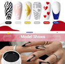 LILYCUTE 8ml 3D Painting Nail Gel White Black Color High Saturation Gradient Pat Multifunctional UV LED No Wipe Manicure Gel