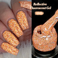 LILYCUTE 7ml Pink Fluorescent Reflective Gel Nail Polish Shining Glitter Neon Semi Permanent Soak Off UV Gel Nail Art Manicure