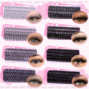 DlY Eyelash Extension Kit Mix Styles Large Capacity Manga Eye Individual Lashes Cluster D Curl With Lash Bond Lash Remove