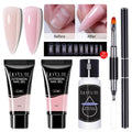 LILYCUTE 5Pcs/Set 10ml Quick Extension Nail Gel Kit Colorful Nail Gel Semi Permanent Soak Off UV Varnish Nail Art Manicure Set
