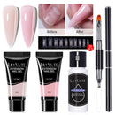 LILYCUTE 5Pcs/Set 10ml Quick Extension Nail Gel Kit Colorful Nail Gel Semi Permanent Soak Off UV Varnish Nail Art Manicure Set