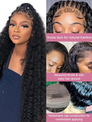 Transparent 250 Density Water Wave 13x4 13x6 Lace Front Wigs Human Hair Curly Wigs 40 46 Inch Deep Wave Lace Front Wig For Women