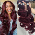 Burgundy Bundles #99j Body Wave Human Hair Bundles 1/3/4 Pcs Hair Extensions Red Colored Brazilian Body Weave Bundles For Women