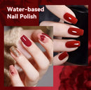LILYCUTE 7ml Red Glass Bottle Water-Based Peel Off Nail Polish Quick Drying No Need of Lamp Glitter Nail Art Varnish