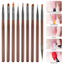 LINMANDA Nail Art Design Pen Painting Tools with Nail Extension Gel Brush Nail Gel Brush Salon at Home Diy Manicure 9psc