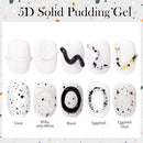 LILYCUTE 10ml 5D Solid Pudding Nail Gel Semi Permanent Translucent Korean Style Painting Gel Polish For DIY Nail Art Design