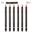 6/12Pcs Eye Brow Pencil Waterproof Professional Women Eye Makeup Pen Easy Color Natural Black Brown Cosmetic Beauty Eyebrow Tool