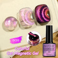 LILYCUTE 7ml Gold Cat Magnetic Nail Gel Polish Four-Colorful Glitter Reflective Nail Gel Soak Off UV LED Gel Nail Art Varnish