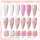 LILYCUTE 8ml Clear Non Stick Hand Solid Extension Nail Gel Polish Carving Flower Construction Nail Art Gel Acrylic Hard Varnish