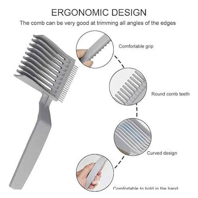 New Men's Hair Clippers Flat Hair Combs Hair Salons Anti-static Trimming Edge Trimming Push Cutting and Combing