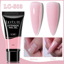 LILYCUTE 1Pc Quick Extension Gel Nail Nude Pink Glitter Building Acrylic Semi Permanent Soak Off UV LED Polish Nail Art Varnish