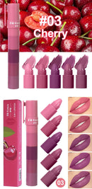 5 in 1 Matte Lipstick Crayon Kit Combo Red Purple Lip Tint Velvet Sexy Multicolour Lipstick Pen Non-stick Cup Lasting Lip Makeup
