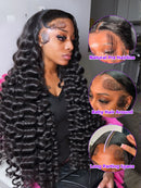 30 40 Inch Loose Deep Wave Human Hair Wig 13x4 13x6 Hd Lace Frontal Wigs For Women 250 Density Lace Front Curly Human Hair Wig