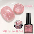 LILYCUTE 7ml Glitter Nail Gel Polish Sequins Colorful Shinning Gel Varnish Nail Art Semi Permanent Soak off Manicure UV LED Gel