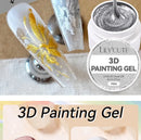LILYCUTE 8ml 3D Painting Nail Gel White Black Color High Saturation Gradient Pat Multifunctional UV LED No Wipe Manicure Gel