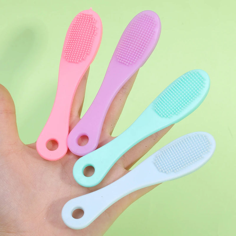 Silicone Nose Brush Facial Pore Cleaner Portable Blackhead Double-sided Massage Brushes Beauty Cleaning Tool Facial Nasal Scrub