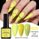 LILYCUTE 7ml Fluorescent Crackle Gel Nail Polish Neon Hybrid Natural Dry DIY Semi Permanent Soak Off Design Nail Art Varnish