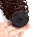 #4 Color Brown Water Curly Wave 10-30 Inch Human Hair Bundles Deep Curly Brazilian Virgin #350 Ginger Color Curly Hair Bundles