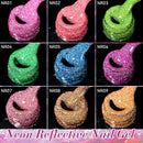 LILYCUTE 7ml Pink Fluorescent Reflective Gel Nail Polish Shining Glitter Neon Semi Permanent Soak Off UV Gel Nail Art Manicure