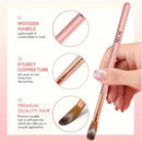 3pcs Acrylic Nail Brush Set Size 8/10/14 for Acrylic Powder Application Brushes Nail Art Extension & Carving Salon Tool