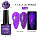 LILYCUTE 7ml Neon Crackle Gel Nail Polish Summer Fluorescent Quick Drying Semi Permanent UV Gel Nail Art Varnish DIY Manicure