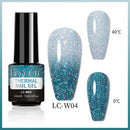 LILYCUTE 7ml Thermal Gel Nail Polish Winter Coffee Temperature Changing Semi Permanent Soak Off UV Nail Art Gel Varnish Manicure