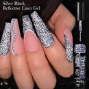 LILYCUTE 5ML Reflective Glitter Liner Gel Nail Polish French Colorful Laser Sparkling Painting Nail Art Semi Permanent UV Gel