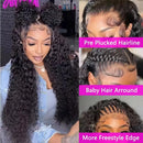 High Density 250% 40 46Inch Deep Wave 13x4 13x6 HD Lace Front Human Hair Wig Loose Water Wave Curly Lace Frontal Wigs Human Hair