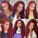 #99j Burgundy Deep Wave Bundles Colored Human Hair Bundles Weaves 2/3/4 Pcs Brazilian Remy Hair Extension Curly Hair Bundles