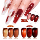 LILYCUTE 7ML Jelly Amber Gel Brown Winter Crystal Nail Polish Translucent Color Nail Art Gel Permanent UV Gel Polish Varnish
